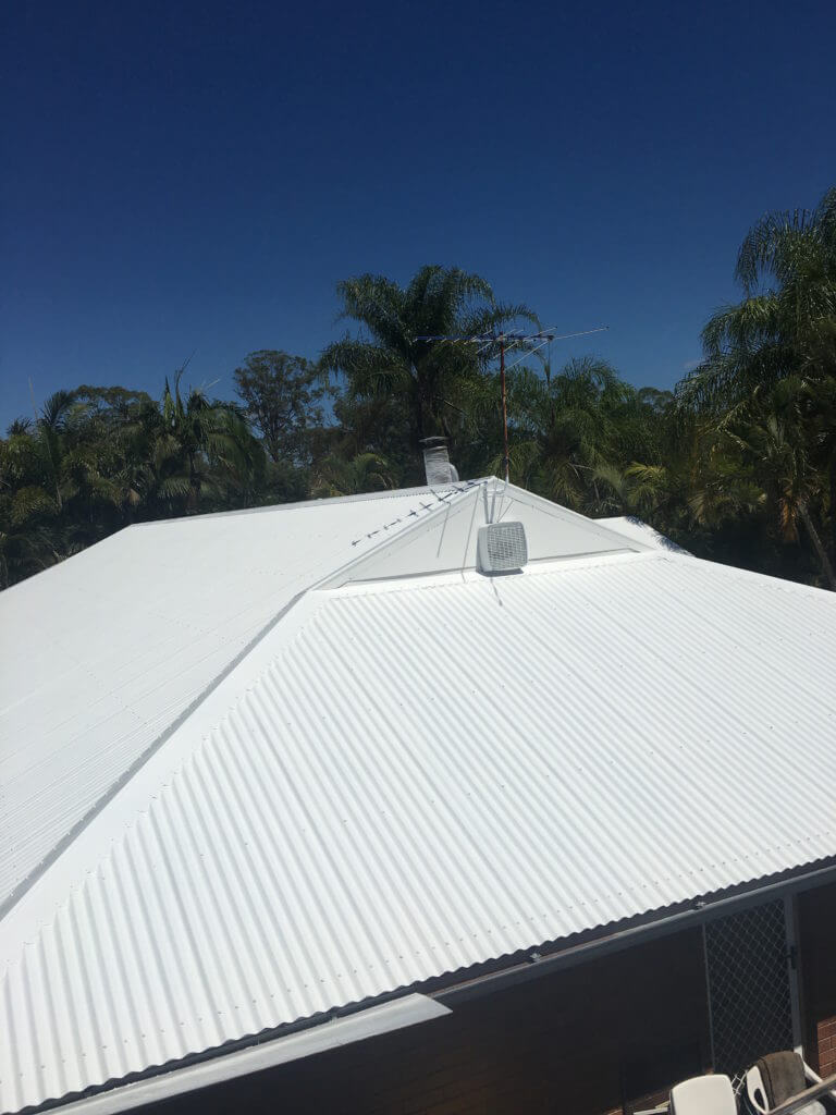 White metal roof